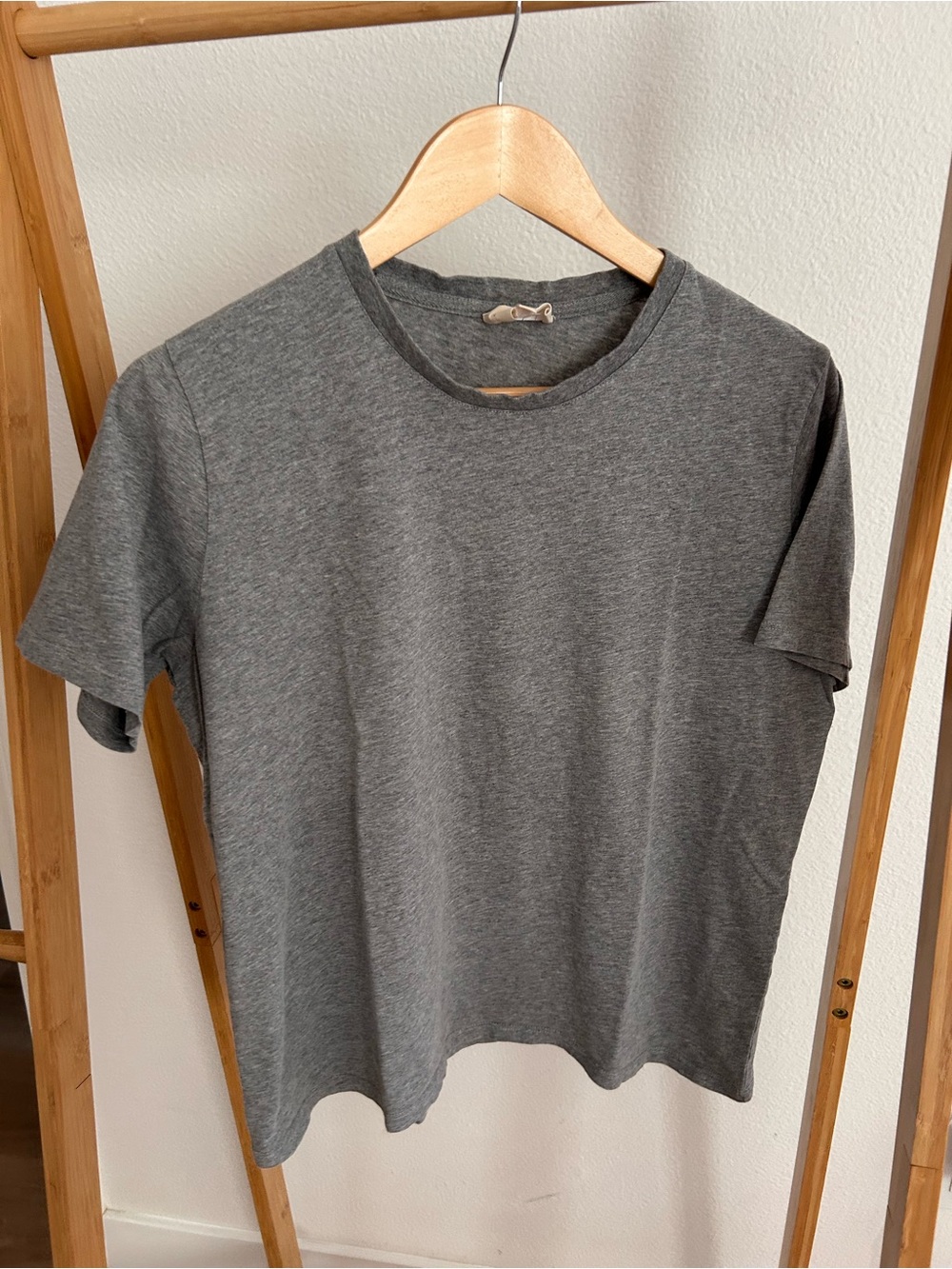 Sezane Conrad Crew Neck T-Shirt - Gray